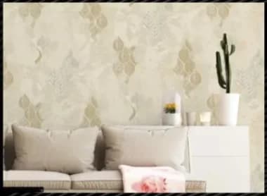Leaf Pattern Textured Wallpaper