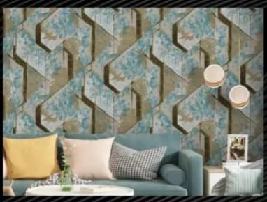 3D Geometric Floral Wallpaper